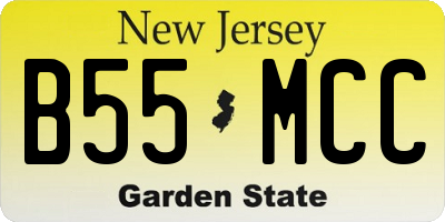 NJ license plate B55MCC