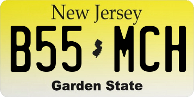 NJ license plate B55MCH