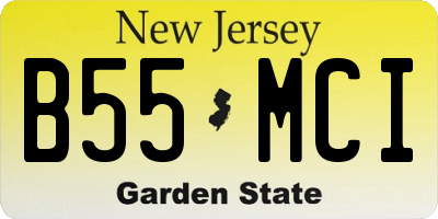 NJ license plate B55MCI