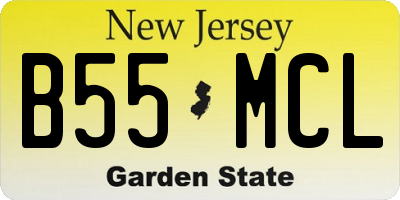 NJ license plate B55MCL