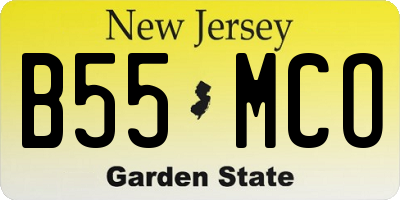 NJ license plate B55MCO