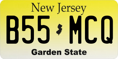 NJ license plate B55MCQ