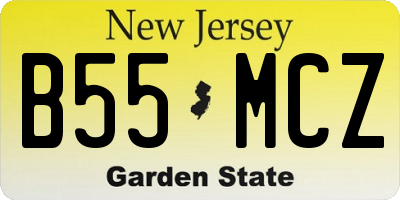 NJ license plate B55MCZ