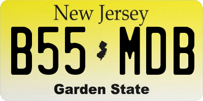 NJ license plate B55MDB