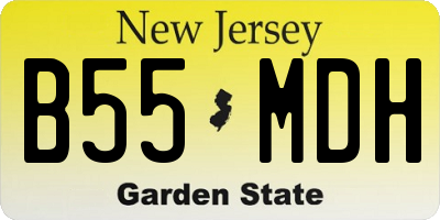 NJ license plate B55MDH