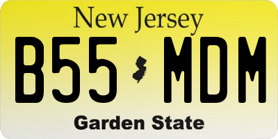 NJ license plate B55MDM