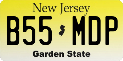 NJ license plate B55MDP