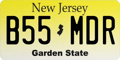 NJ license plate B55MDR