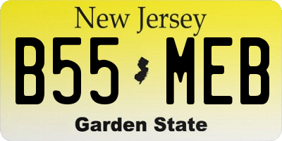 NJ license plate B55MEB