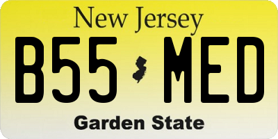 NJ license plate B55MED