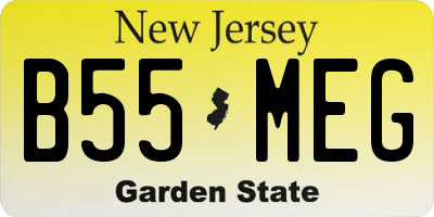 NJ license plate B55MEG