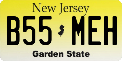 NJ license plate B55MEH
