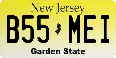 NJ license plate B55MEI
