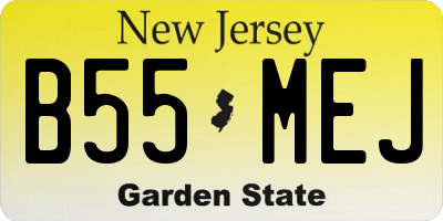 NJ license plate B55MEJ