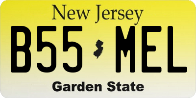 NJ license plate B55MEL