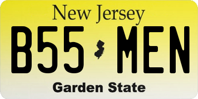 NJ license plate B55MEN
