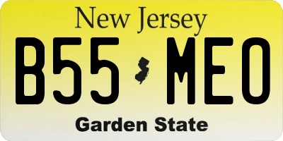 NJ license plate B55MEO