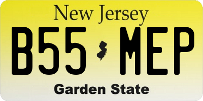 NJ license plate B55MEP