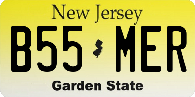 NJ license plate B55MER