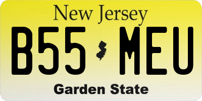 NJ license plate B55MEU
