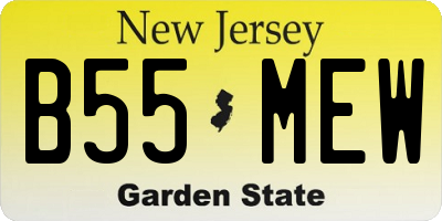 NJ license plate B55MEW