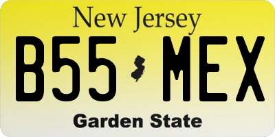 NJ license plate B55MEX