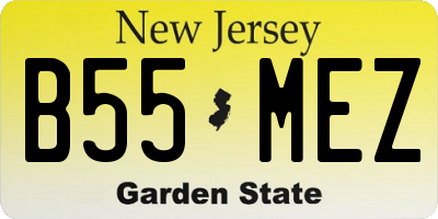 NJ license plate B55MEZ