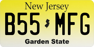 NJ license plate B55MFG