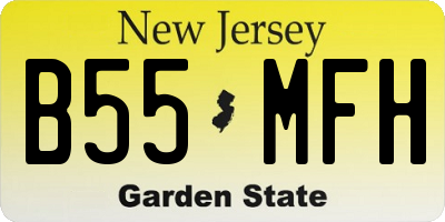 NJ license plate B55MFH