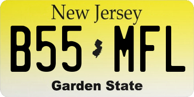 NJ license plate B55MFL