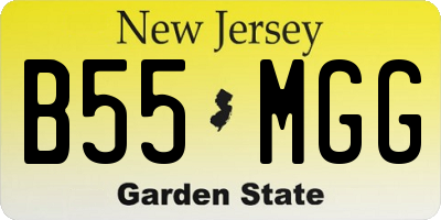 NJ license plate B55MGG