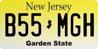 NJ license plate B55MGH