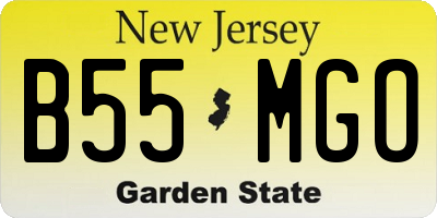 NJ license plate B55MGO