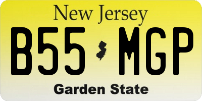 NJ license plate B55MGP