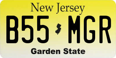NJ license plate B55MGR
