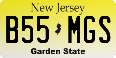 NJ license plate B55MGS