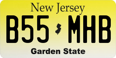 NJ license plate B55MHB