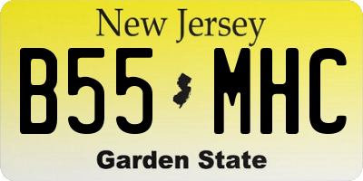 NJ license plate B55MHC