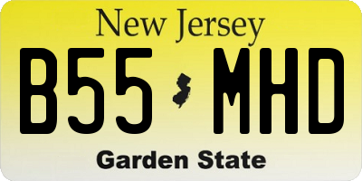 NJ license plate B55MHD