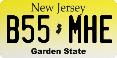 NJ license plate B55MHE