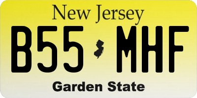 NJ license plate B55MHF