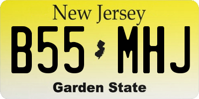 NJ license plate B55MHJ