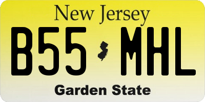 NJ license plate B55MHL