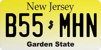 NJ license plate B55MHN