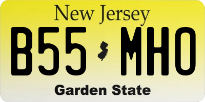 NJ license plate B55MHO