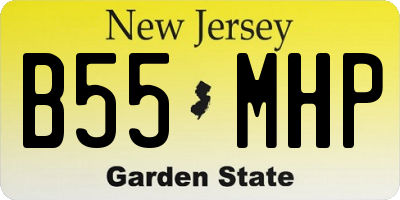 NJ license plate B55MHP