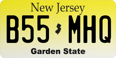 NJ license plate B55MHQ