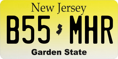 NJ license plate B55MHR