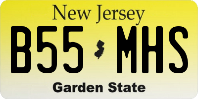 NJ license plate B55MHS