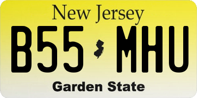 NJ license plate B55MHU